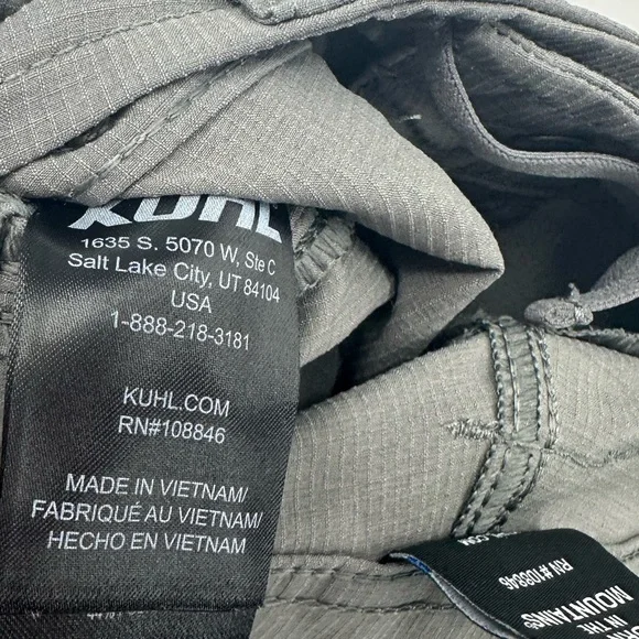 Kuhl Pants Women's Sz 2 Reg Gray Horizn Skinny Ripstop Drawstring Cargo Hiking - Picture 7 of 10